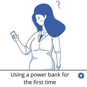 Using a power bank for the first time