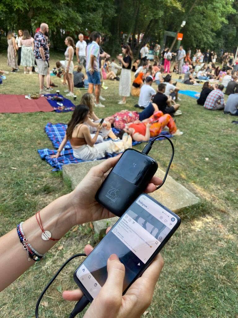 portable charger music festival