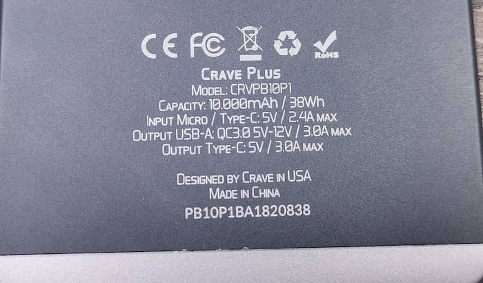Crave Plus Specs