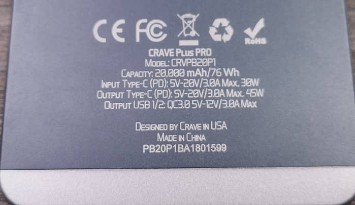 Crave Plus Pro Specs