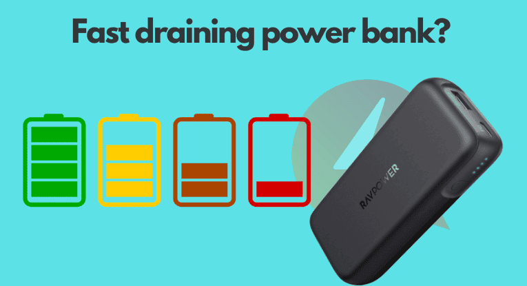 power bank drains fast