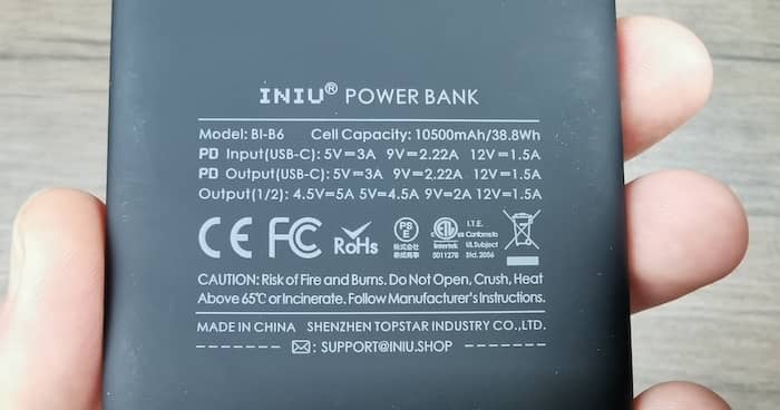 INIU BI-B6 10500mAh
